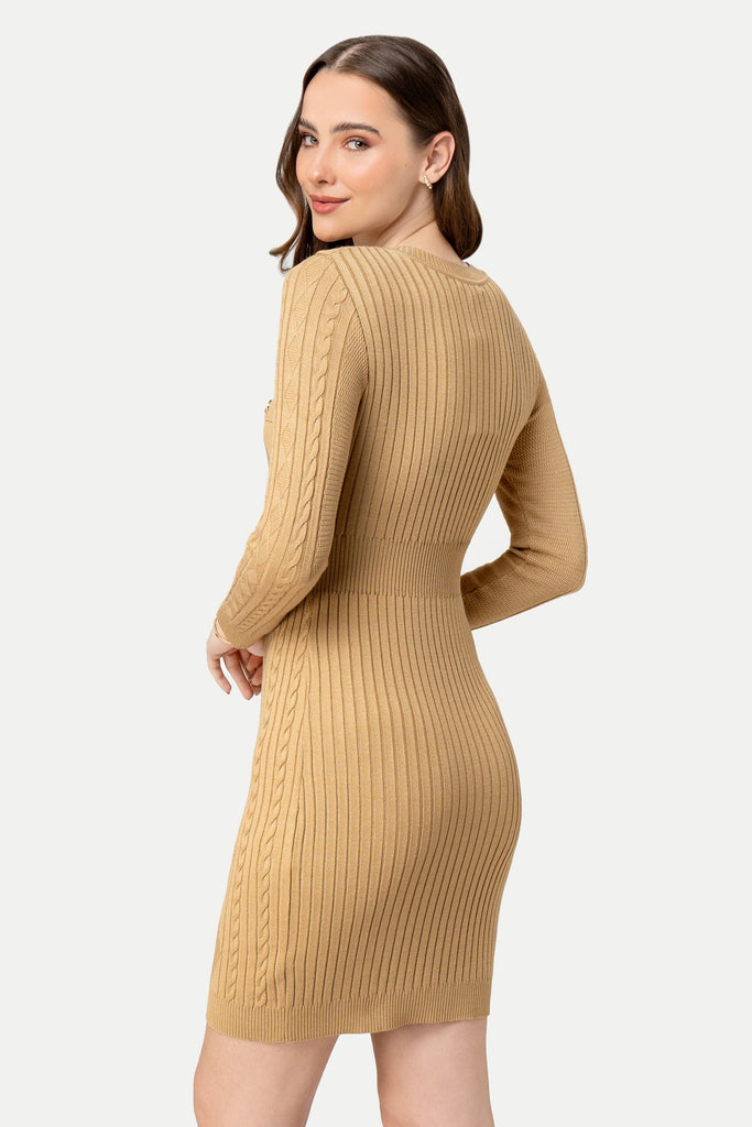 Vestido Tejido Manga Larga Leia VESTIDOS MOIXX 