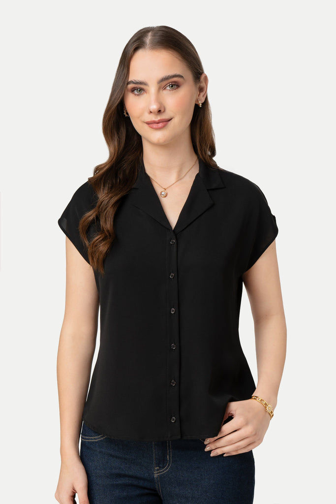Camisa Manga Caida Dilay CAMISAS MOIXX Negro S 