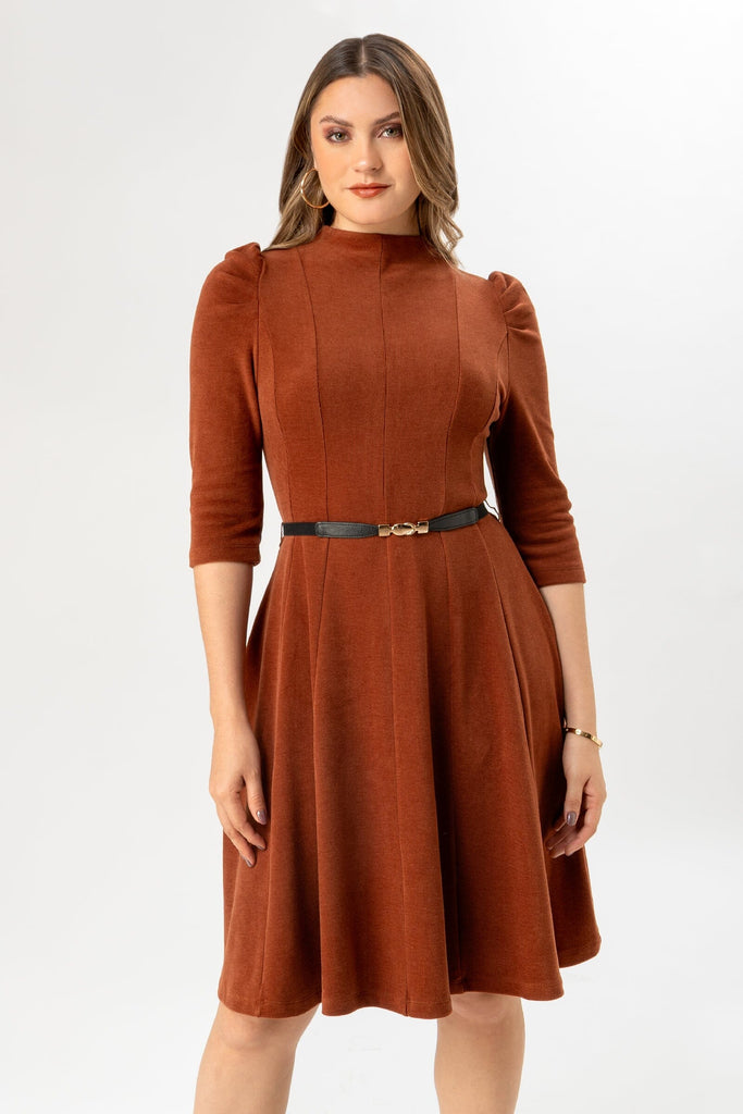 Midi Vestido Manga 3/4 Aina VESTIDOS MOIXX 
