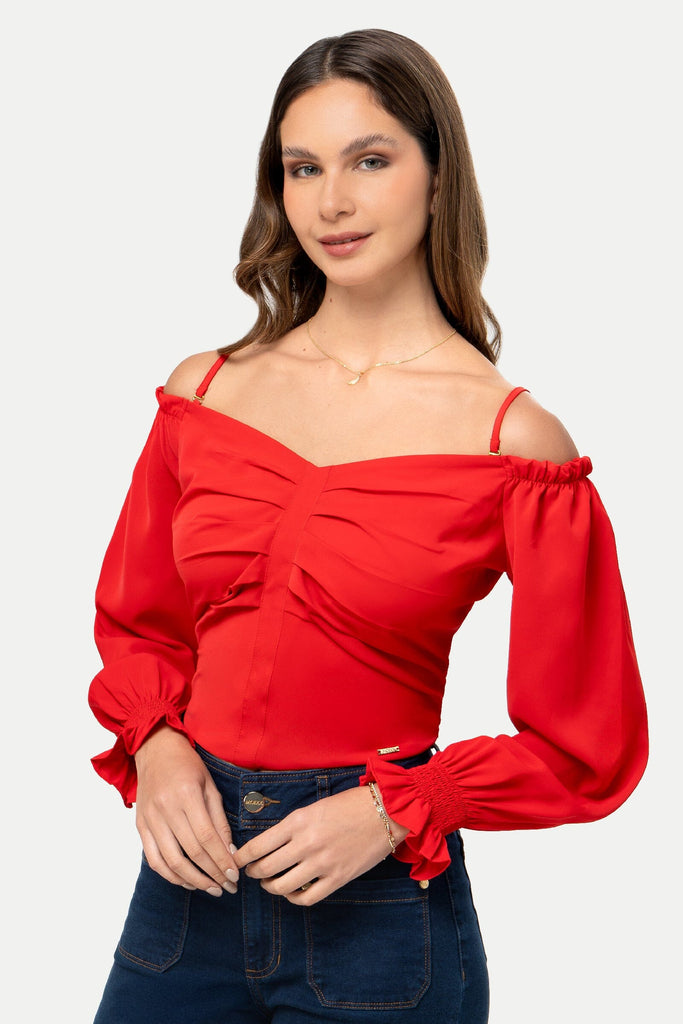 Blusa Off Shoulder Nudis BLUSAS MOIXX Rojo S 