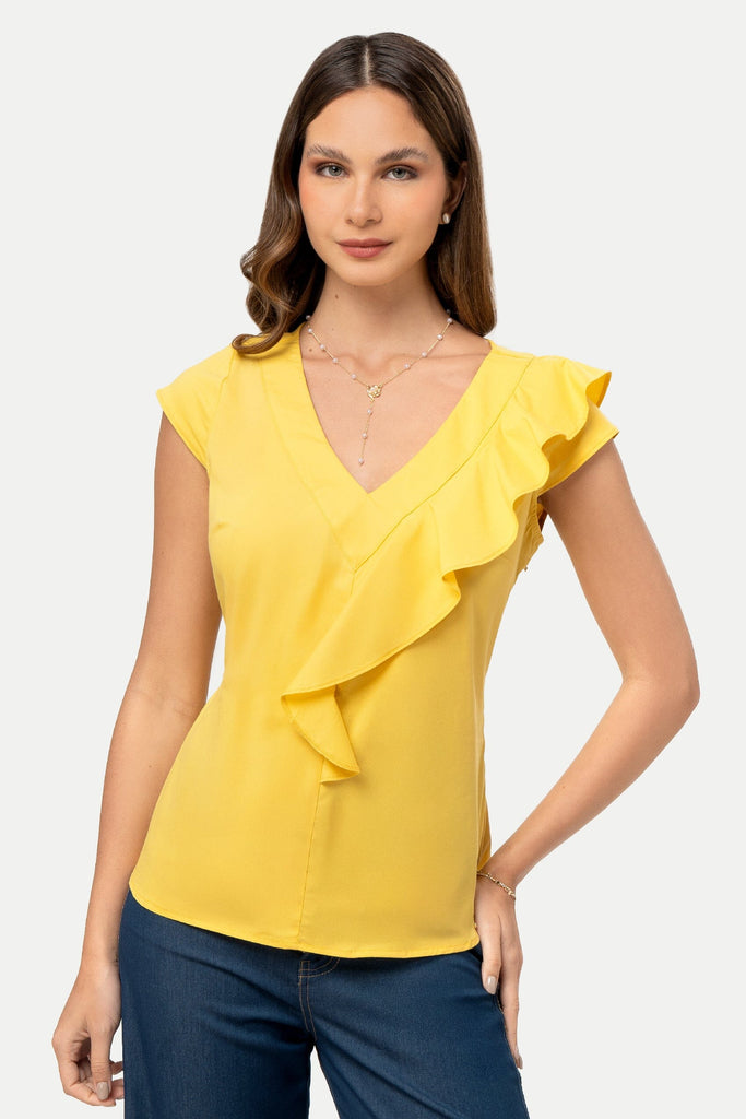 Blusa Manga Corta Bety BLUSAS MOIXX Amarillo S 