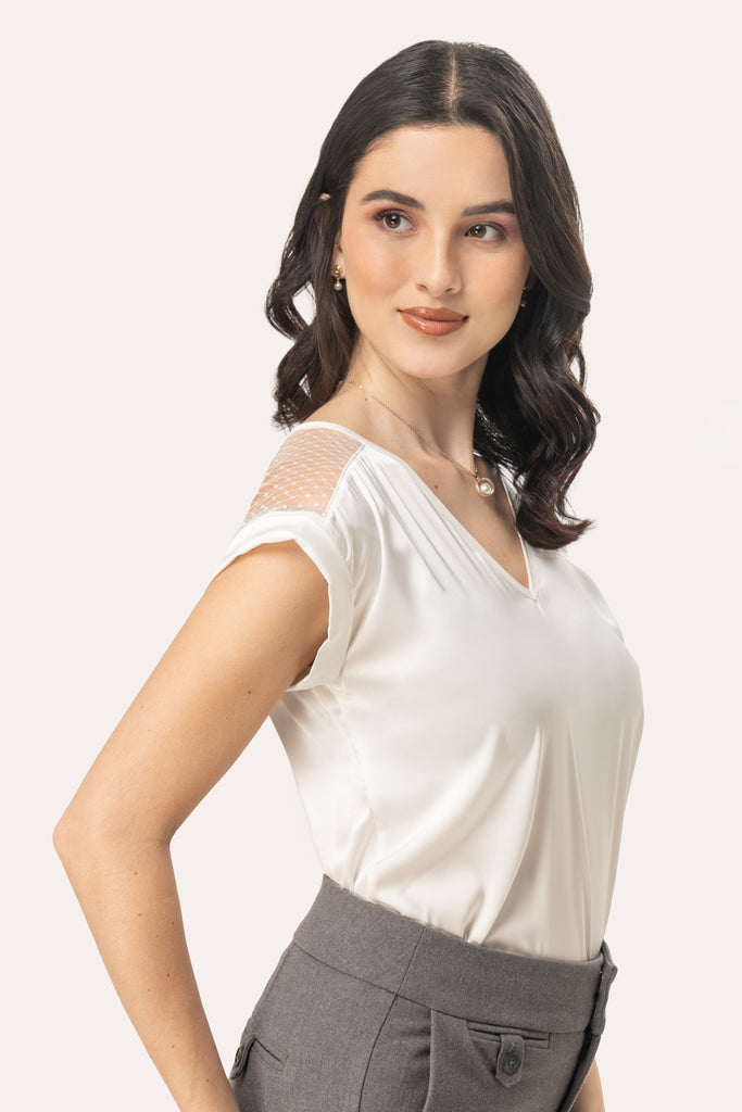 Blusa Manga Cero Daria BLUSAS MOIXX Blanco S 