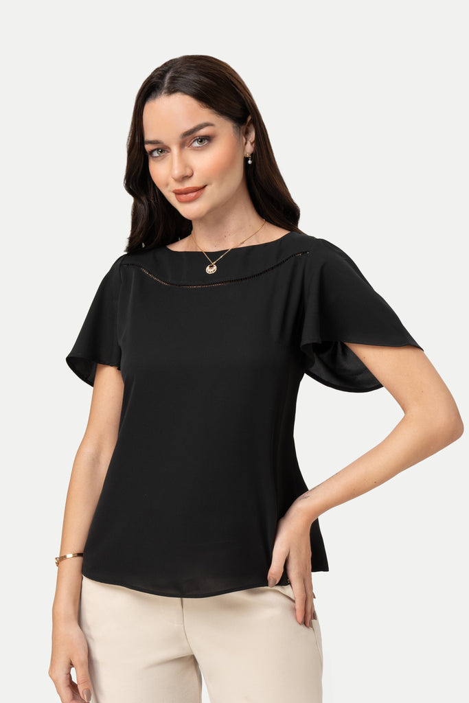 Blusa Manga Corta Lucinda BLUSAS MOIXX Negro S 