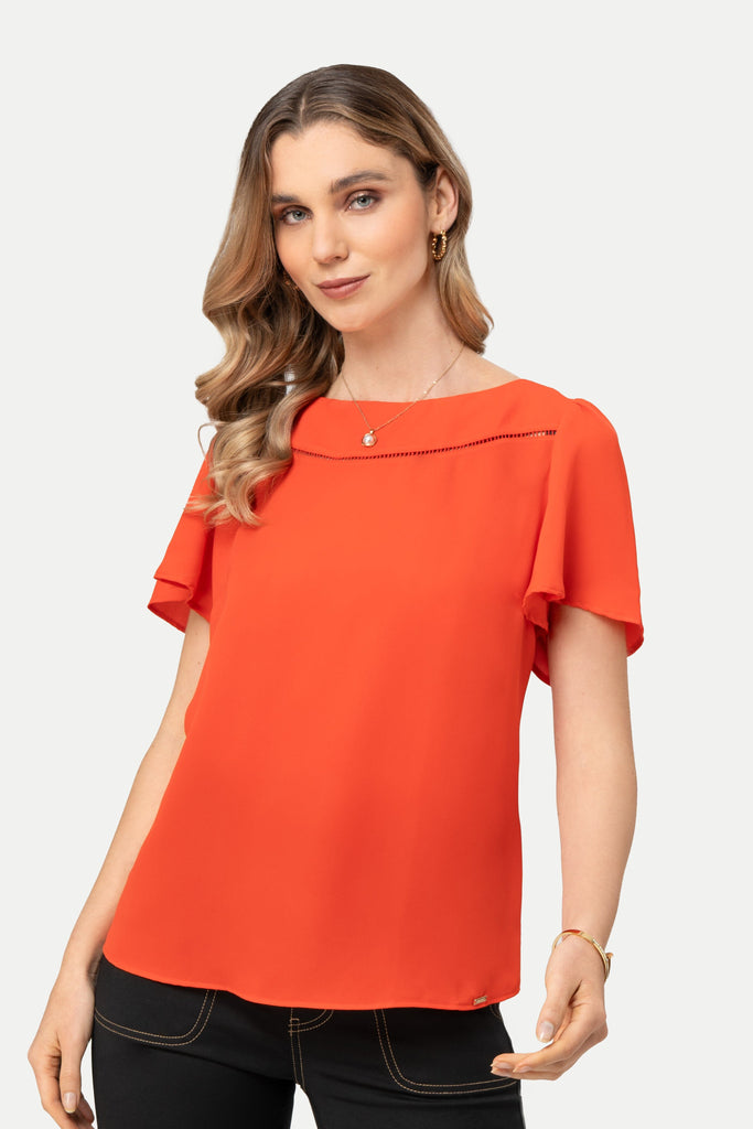 Blusa Manga Corta Lucinda BLUSAS MOIXX Rojo S 