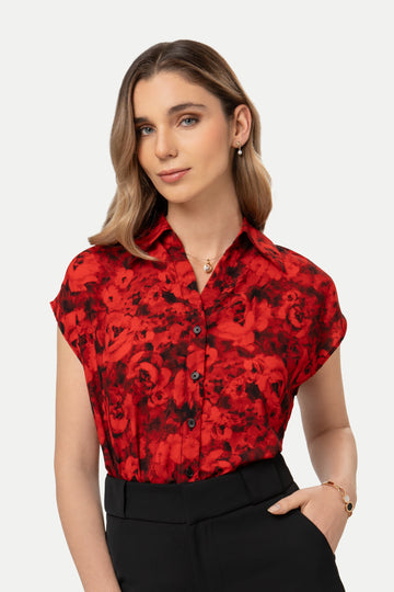 Blusa Manga Corta Wanda BLUSAS MOIXX Rojo S 