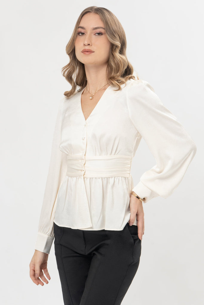 Blusa Manga Larga Angie BLUSAS MOIXX Blanco S 