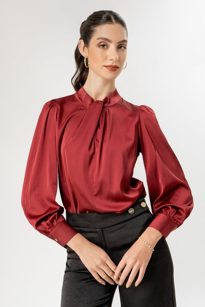 Blusa Manga Larga Arana BLUSAS MOIXX Rojo oscuro S 