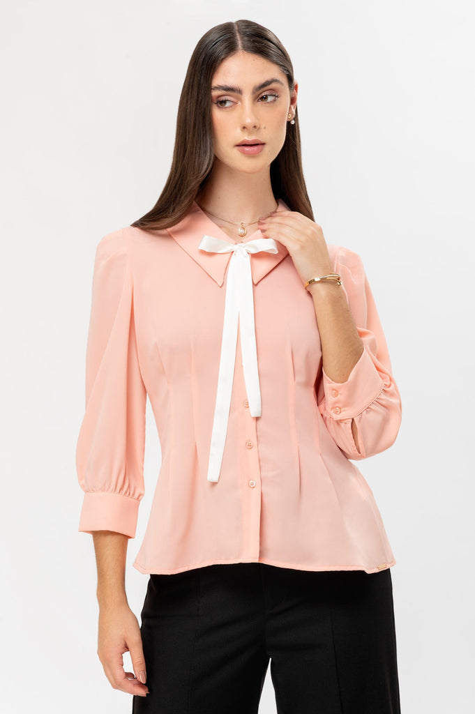 Blusa Manga 3/4 Zully BLUSAS MOIXX Rosado Claro S 