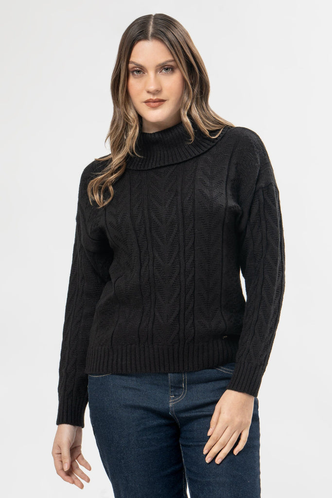 Chompa Cuello Tortuga Genova CHOMPAS MOIXX Negro S 