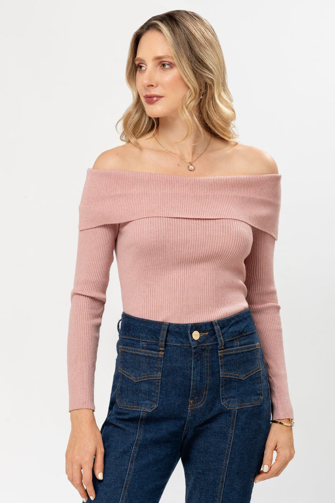 Chompa Off Shoulder Catania CHOMPAS MOIXX Rosado Claro S 
