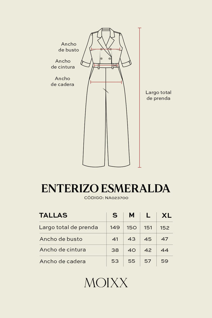 Enterizo Manga 3/4 Esmeralda ENTERIZOS MOIXX 