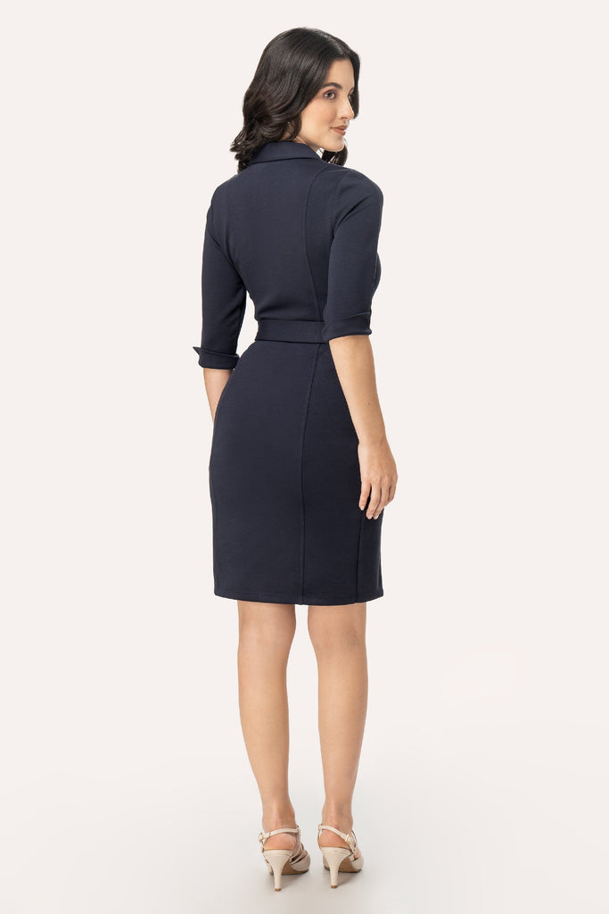 Midi Vestido Manga 3/4 July VESTIDOS MOIXX 