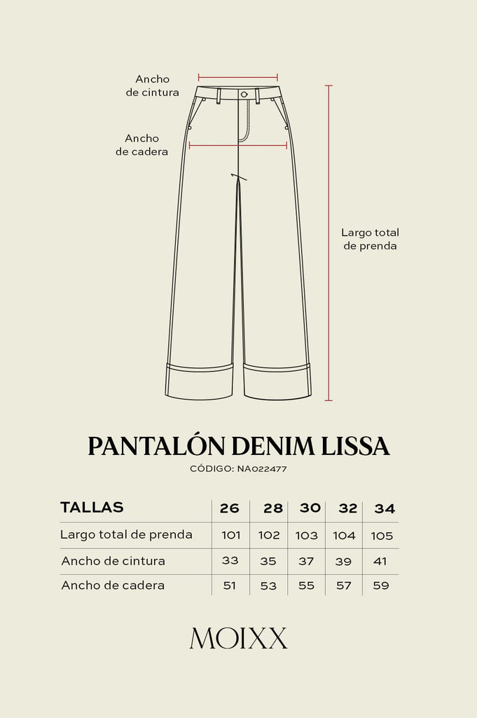 Pantalon Denim Lissa PANTALONES MOIXX 
