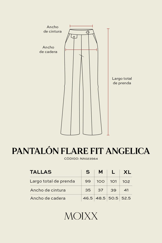 Pantalon Flare Fit Angelica PANTALONES MOIXX 