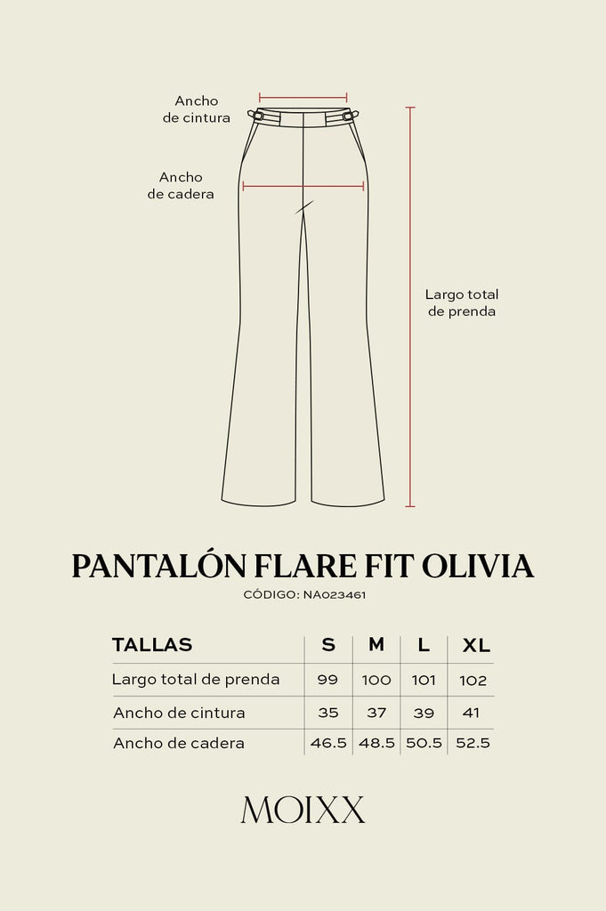 Pantalon Flare Fit Olivia PANTALONES MOIXX 