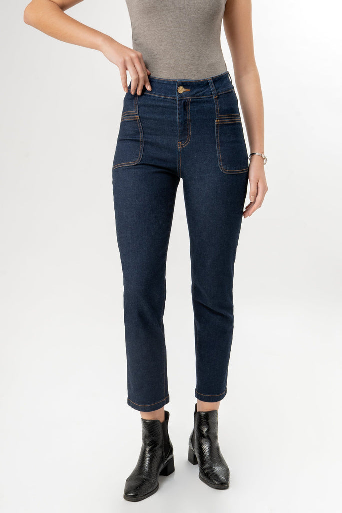 Pantalon Denim Mom Odessa PANTALONES MOIXX Azul Oscuro 28 