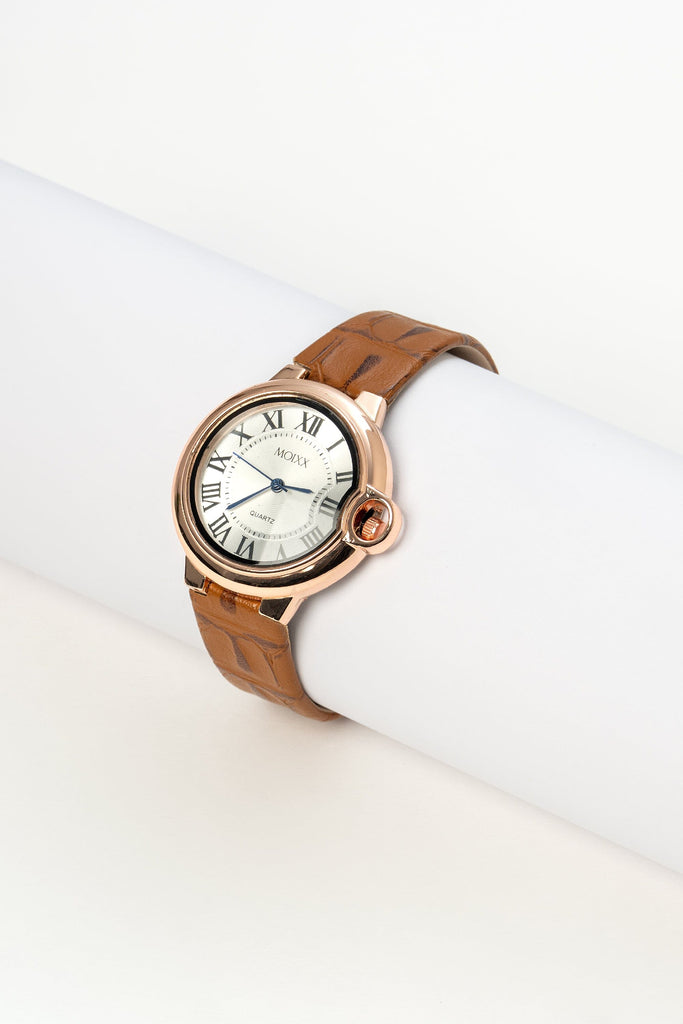 Reloj Sport Elegante Circular Mediano RELOJES MOIXX Camel 